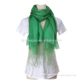 stock! 2016 new fashion silk wedding shawl scarf green with tassel